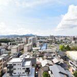 西側バルコニーから城野駅方面の眺望