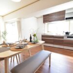 キッチンとダイニング付近の取り回し