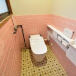 清潔感のあるWC・タンクレスタイプです。