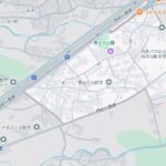 周辺ご案内図・幹線道路から少し入った交通便利な立地です♪