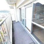 明るくゆとりあるバルコニー