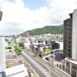皿倉や鳴水方面の緑もよく名に入る眺望！
